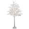 5ft. Pre-Lit White Floral Artificial Christmas Tree, Warm White LED Lights